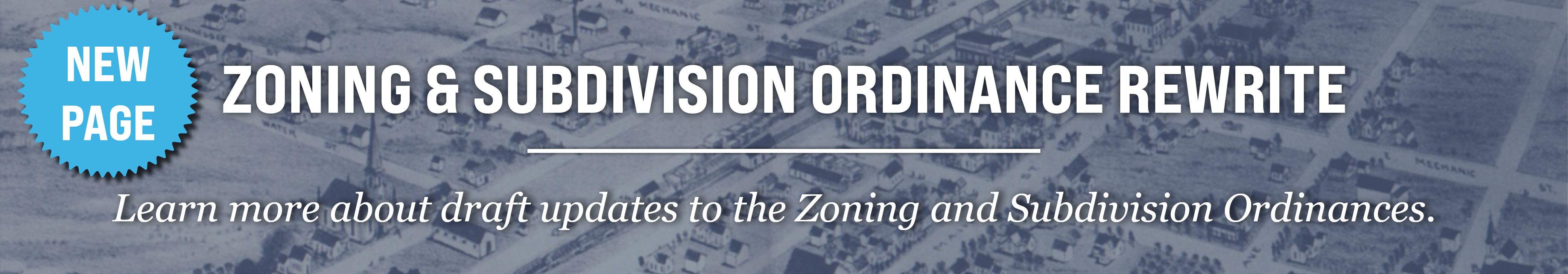 Zoning and Subdivision Ordinance Rewrite Project Page